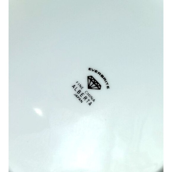 10" Dinner Plate Everbrite Alberta Discontind Pattern Porcelain Gold Trim Floral - Picture 7 of 12